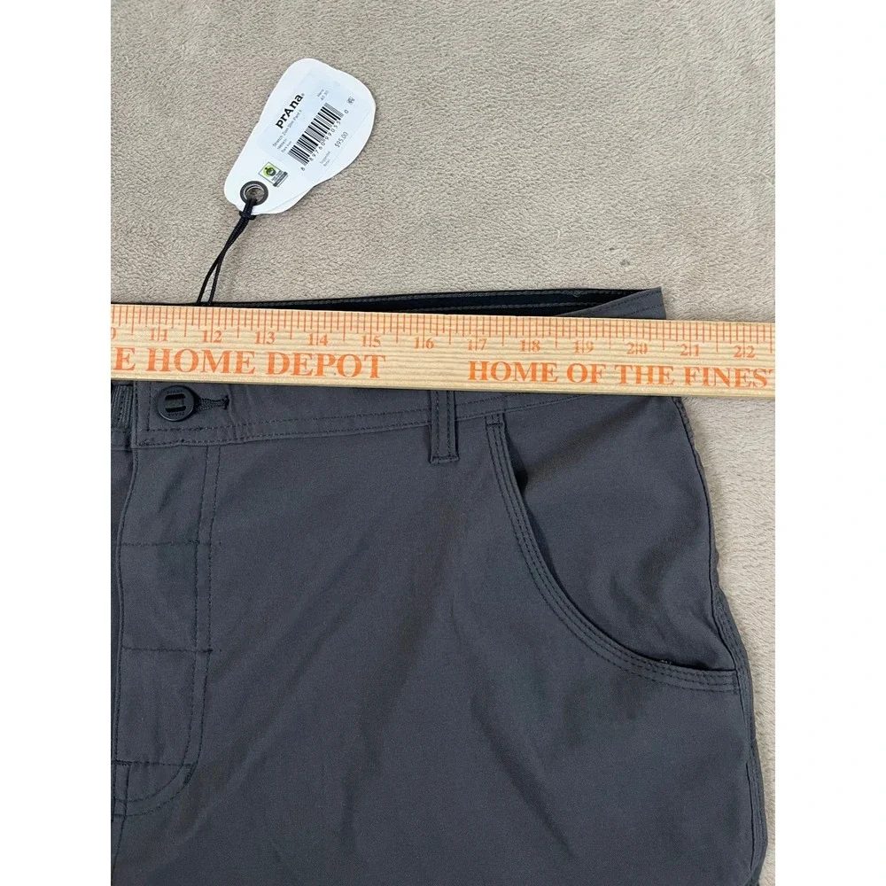 Prana Stretch Zion Slim Pant II Men's 40x30 Gray Hiking Cargo 1969831 $95 NEW